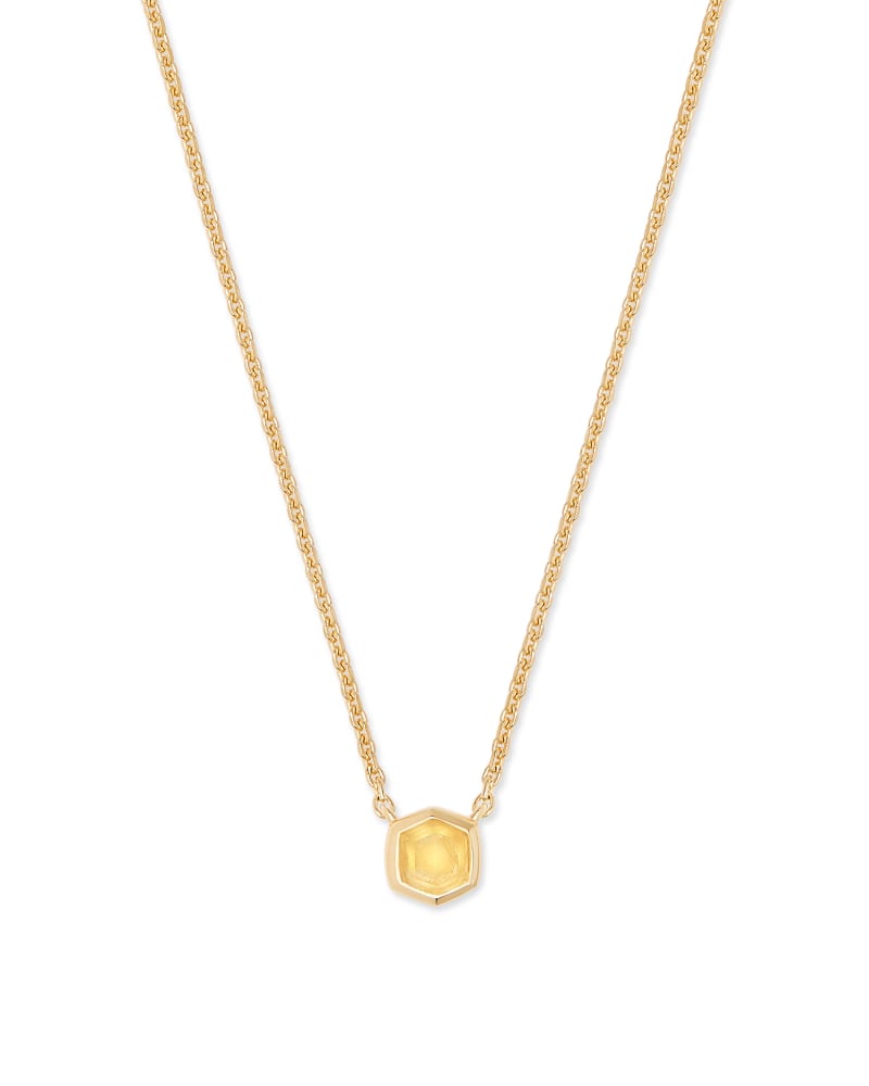 Davie 18K Gold Vermeil Pendant Necklace in Light Citrine image number 0